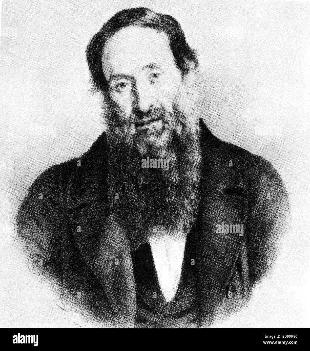 Lo scrittore e patriota italiano Niccolò TOMMASEO ( Sebenico , Dalmazia 1802 - Firenze 1874 ) , ritratto di Roberto Focosi da un'edizione del libro 'secondo esilio' ( 1862 ) . Autore del ' Diziario dei sinonimi' (1830 ), del ' Commento alla Divina Commedia' (1837 ) e del ' Diziario della lingua italiana ' (1858-1879 ), Il primo vocabolare della lingua letteraria italiana - SCRITTORE - INTELLETTUALE - intellettuale - PATRIOTA - LETTERATURA - LINGUA ITALIANA - studio - barba - ritratto --- Archivio GBB Foto Stock