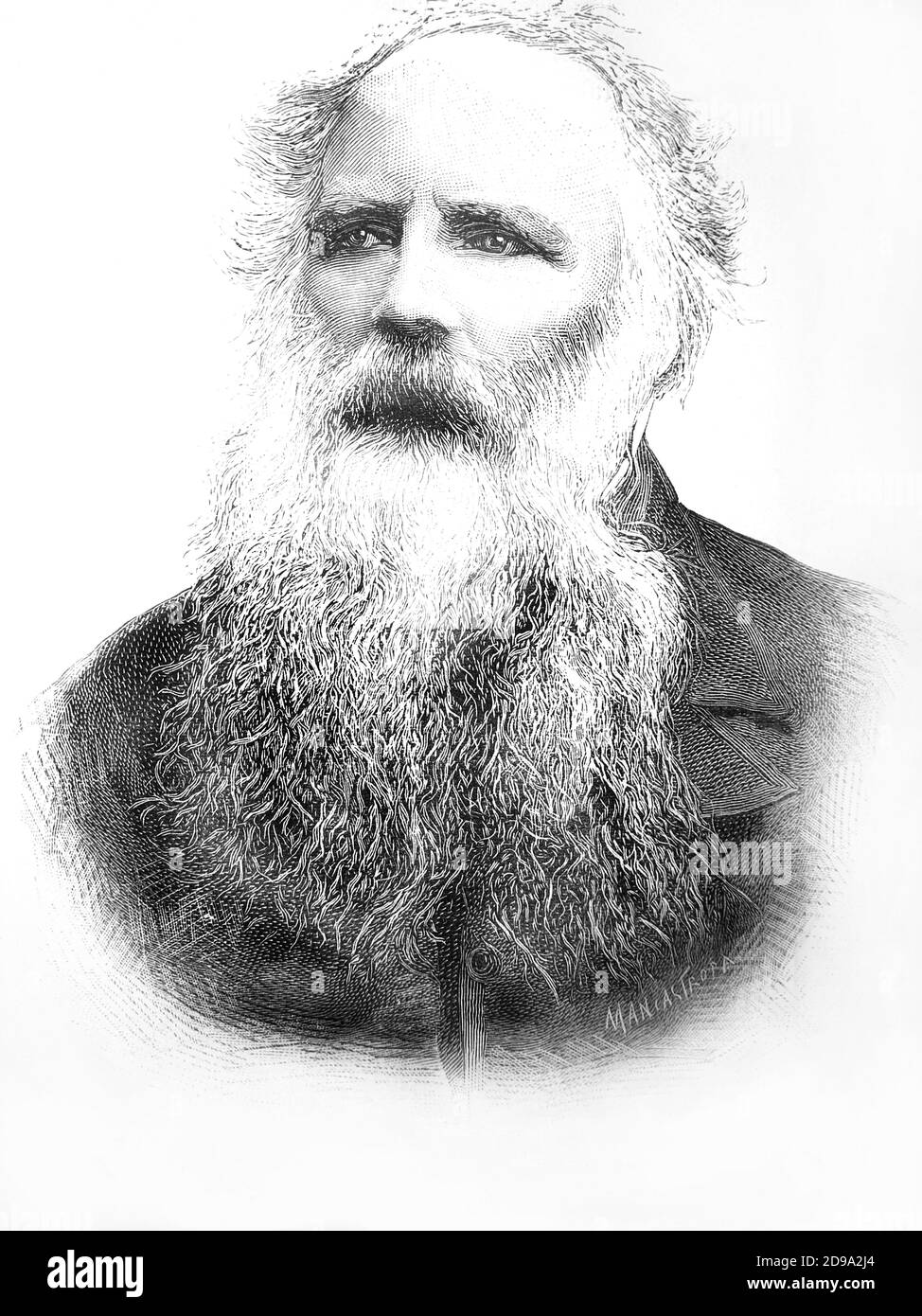 1888 ca : lo scienziato italiano Dottor TITO VANZETTI ( Venezia, 1809 – Padova, 1888 ). Dopo i suoi primi studi a Venezia si è diplomato all'Università di Padova nel 1832 in chirurgia e medicina nel 1833. Ha poi frequentato la prestigiosa scuola per due anni di perfezionamento all'Università di Vienna, riservata ai migliori studenti dell'Impero austro-ungarico. Tornato a Padova si dedicò alla chirurgia, diventando allievo di Bartolomeo Signoroni . Nel 1835 si recò in Russia come medico della famiglia del generale Naryskin, diventando famoso in breve tempo, così che il dono dello zar Nicola lo fece Foto Stock