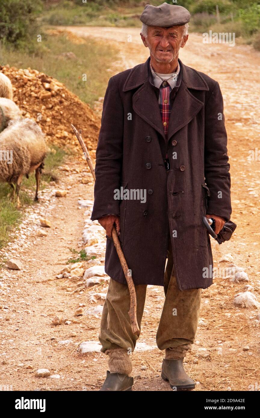 Pastore albanese, Albania Foto Stock