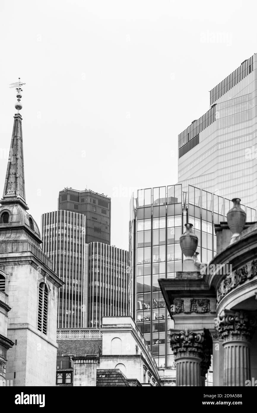 Città di Londra di notte Foto Stock
