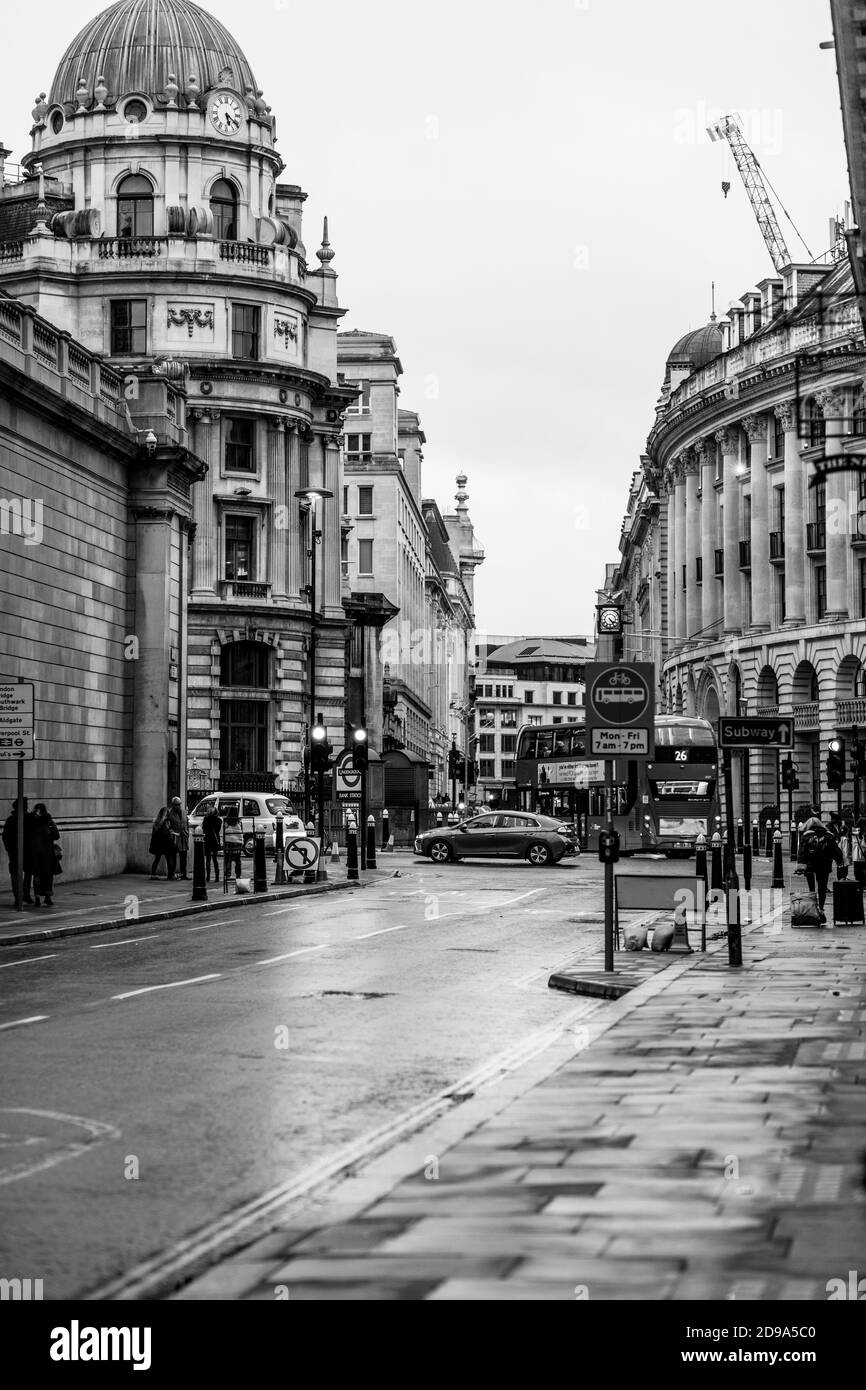 Città di Londra di notte Foto Stock