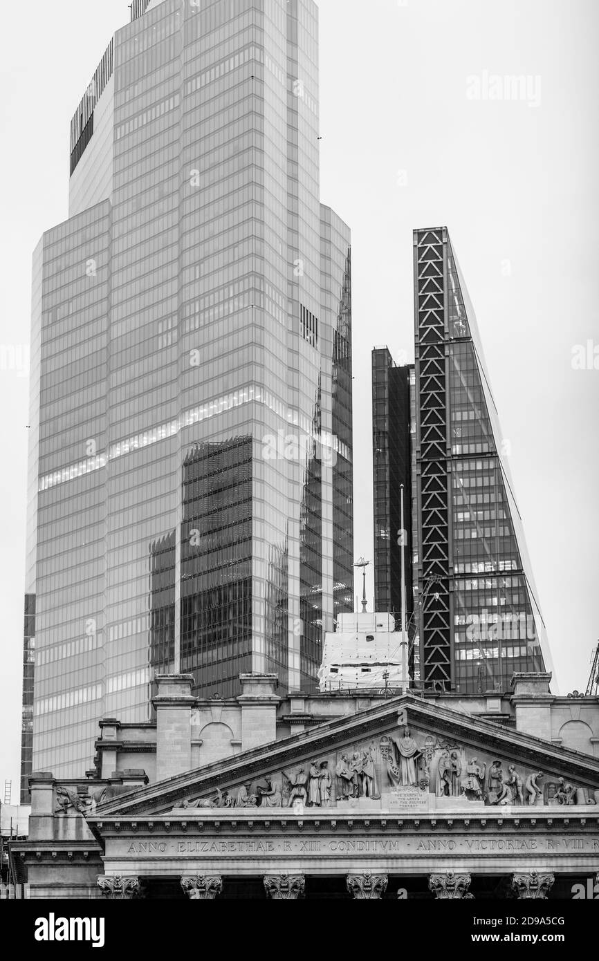 Città di Londra di notte Foto Stock