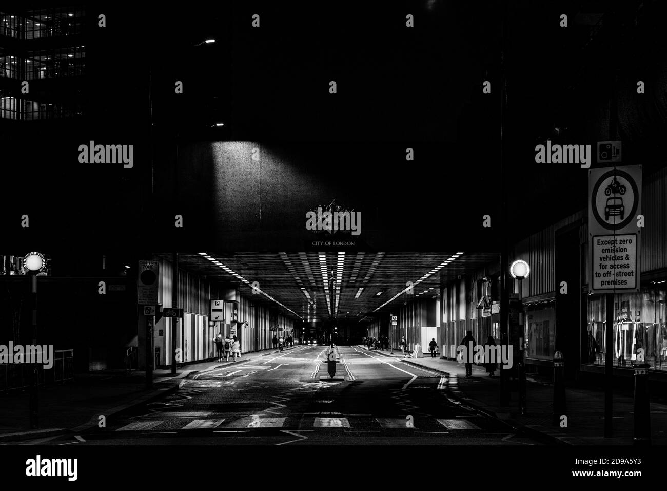 Città di Londra di notte Foto Stock