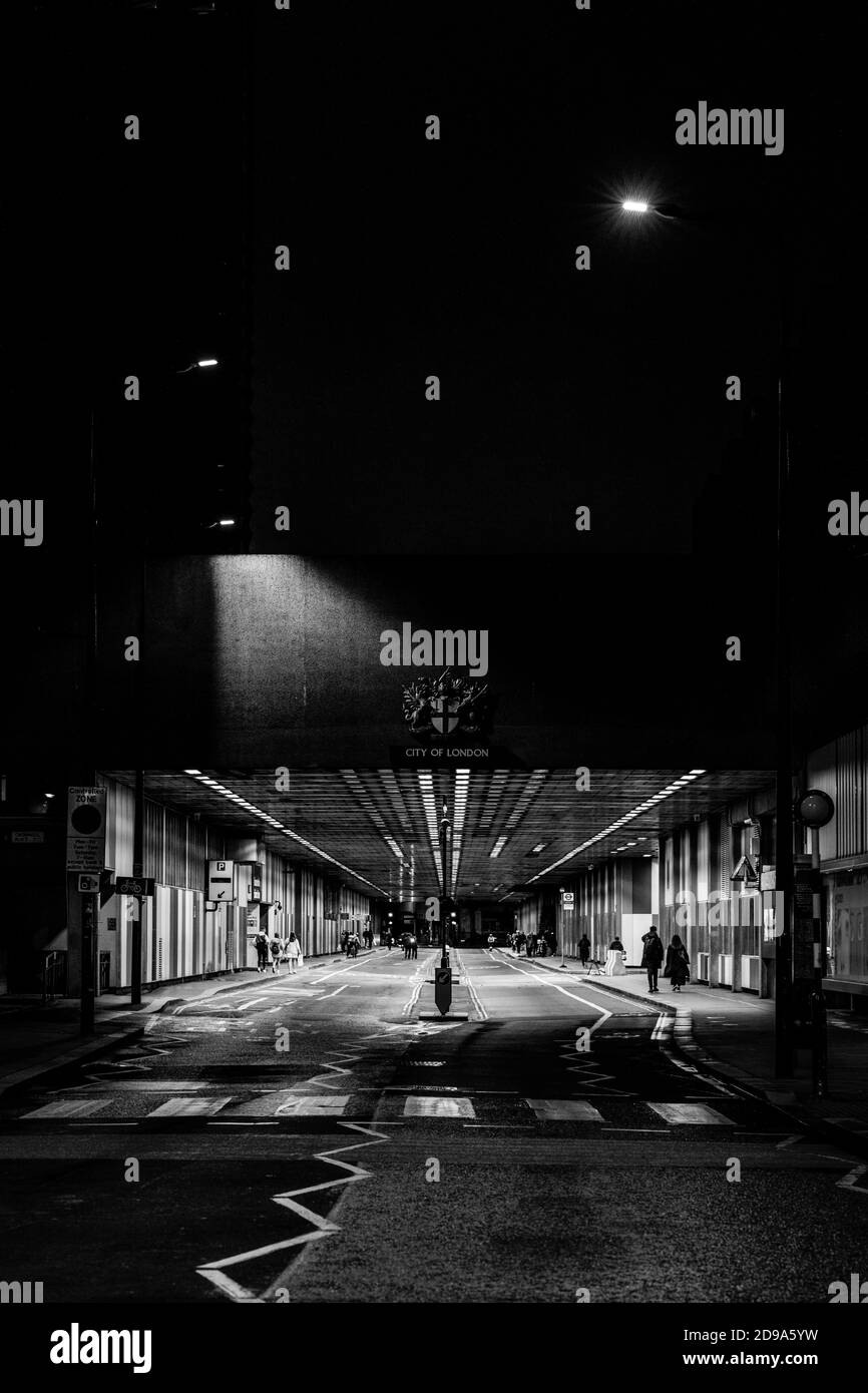 Città di Londra di notte Foto Stock