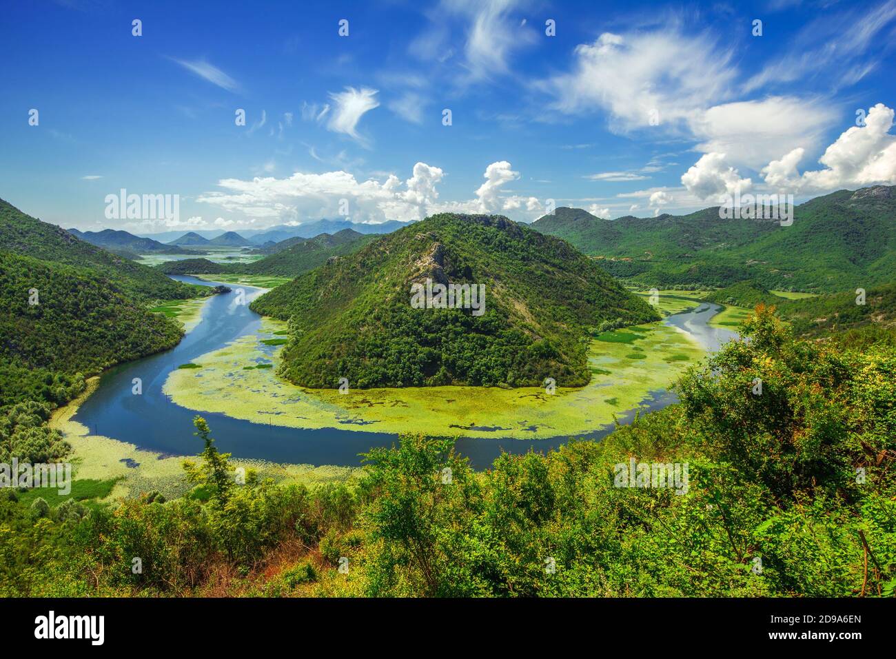 Il famoso punto panoramico Pavlova Strana del lago Skadar Foto Stock