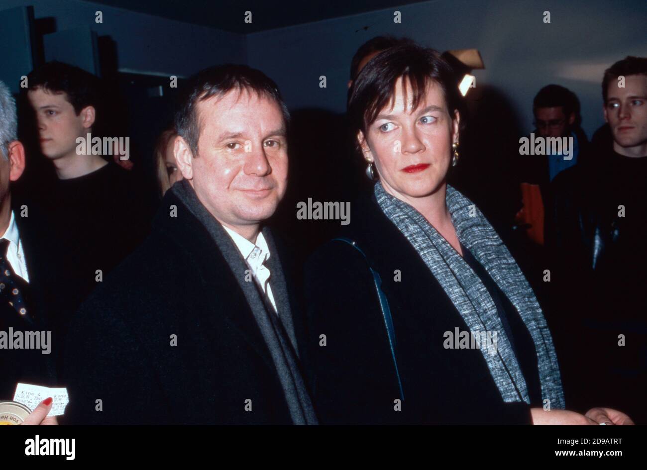 Joachim Krol und Ehefrau Heidi bei der Premiere von 'TV total', der Show von und mit Stefan Raab in Köln, Deutschland 1999. Foto Stock