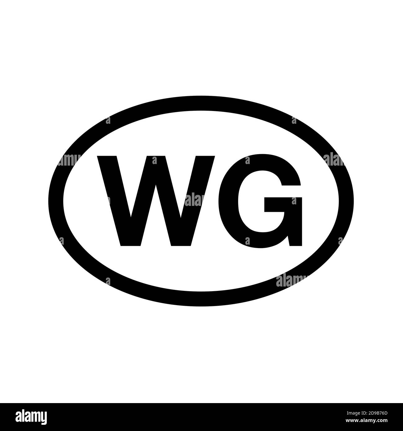 Codice paese immatricolazione del veicolo Grenada Foto Stock