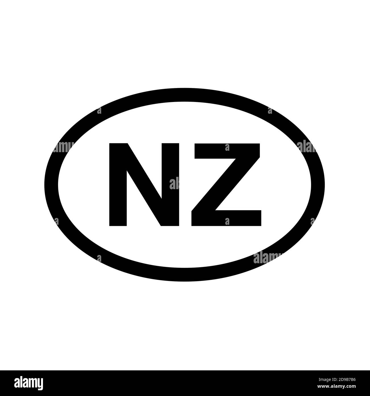 Codice paese immatricolazione del veicolo Nuova Zelanda Foto Stock