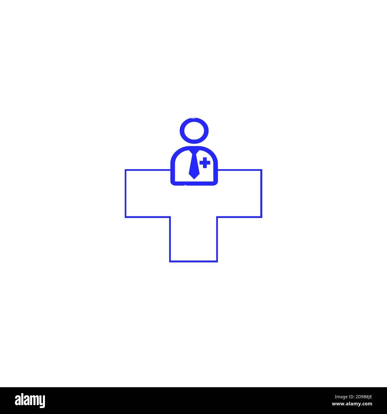 Logo del vettore di illustrazione medico e clinica farmaceutica Illustrazione Vettoriale