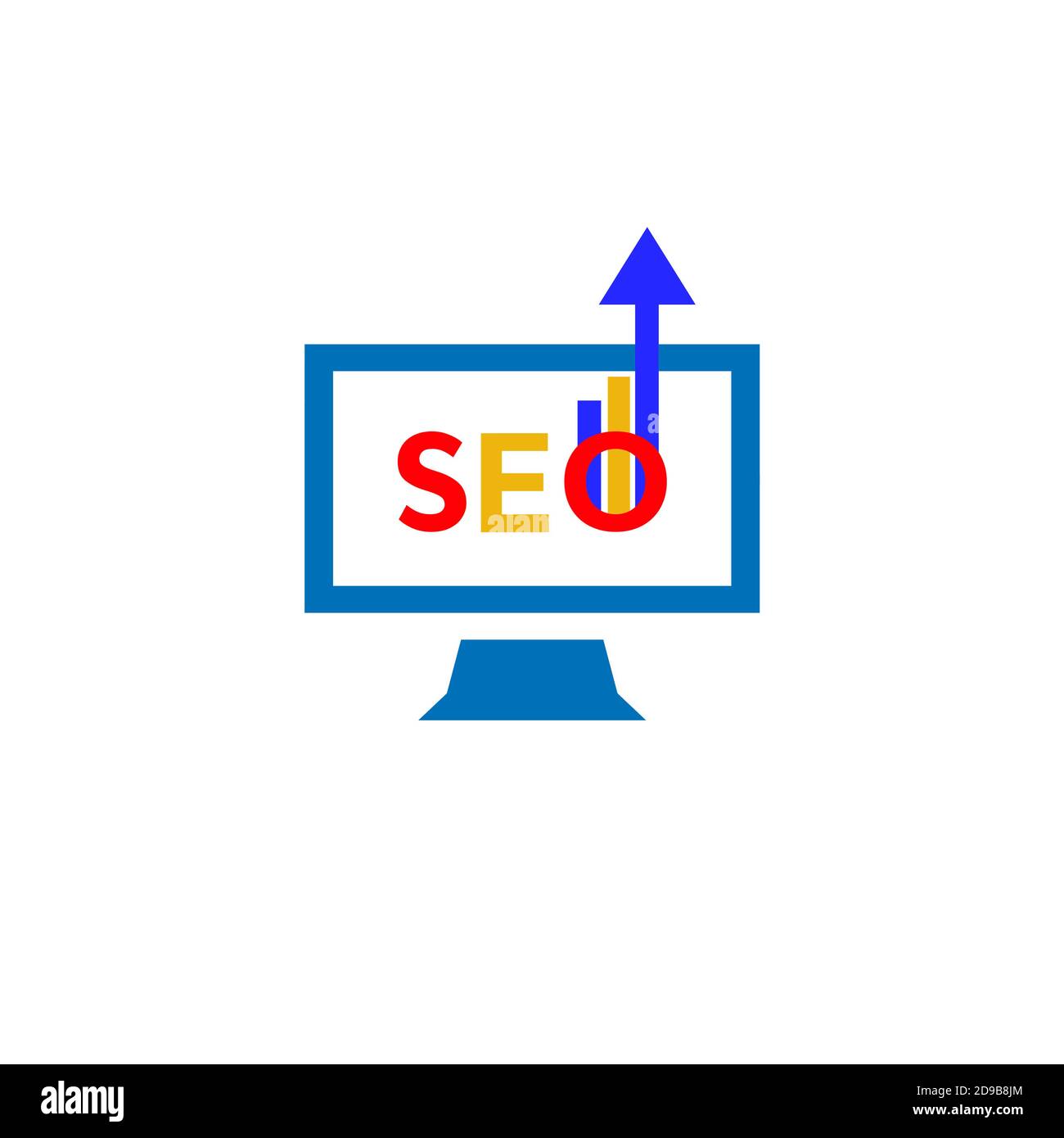 Crescita grafica analytics business graph seo marketing logo. Illustrazione Vettoriale