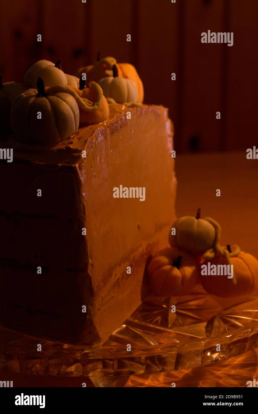 Lussuosa zucca piccante e torta al caffè Foto Stock