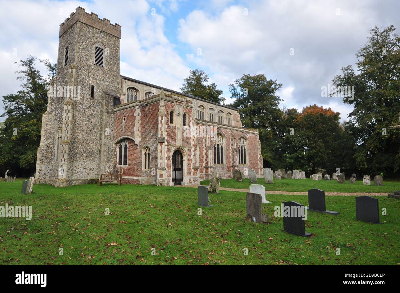 St Mary's Church, Shelton, Norfolk, Inghilterra, Regno Unito Foto Stock