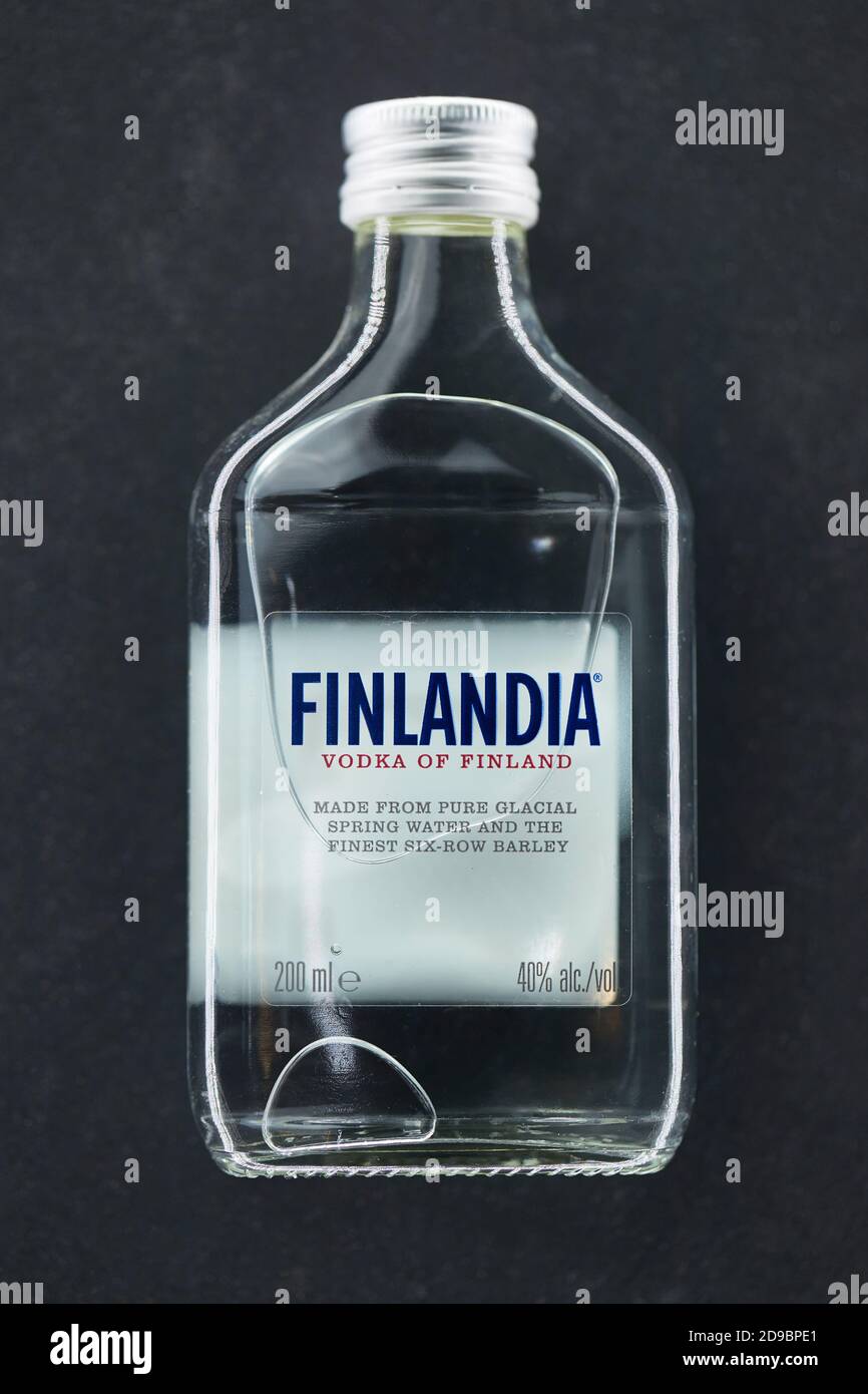 Finlandia Vodka in bottiglia Foto Stock