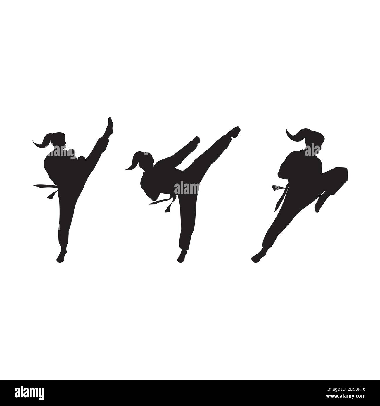 Taekwondo icona Vector illustrazione del disegno modello Illustrazione Vettoriale