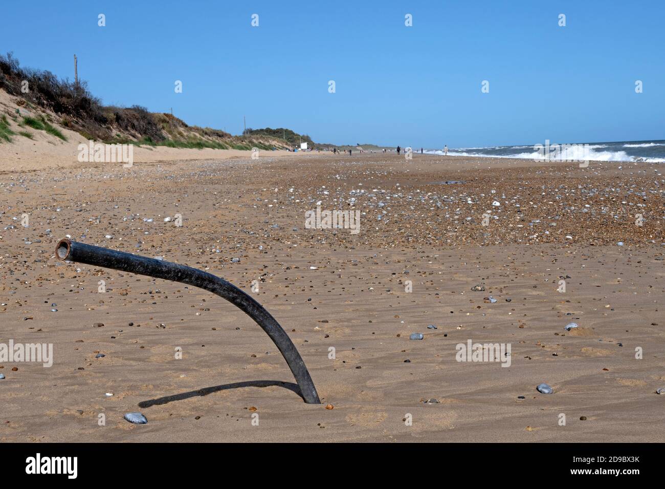 Bassa marea, Hemsby Norfolk UK Foto Stock