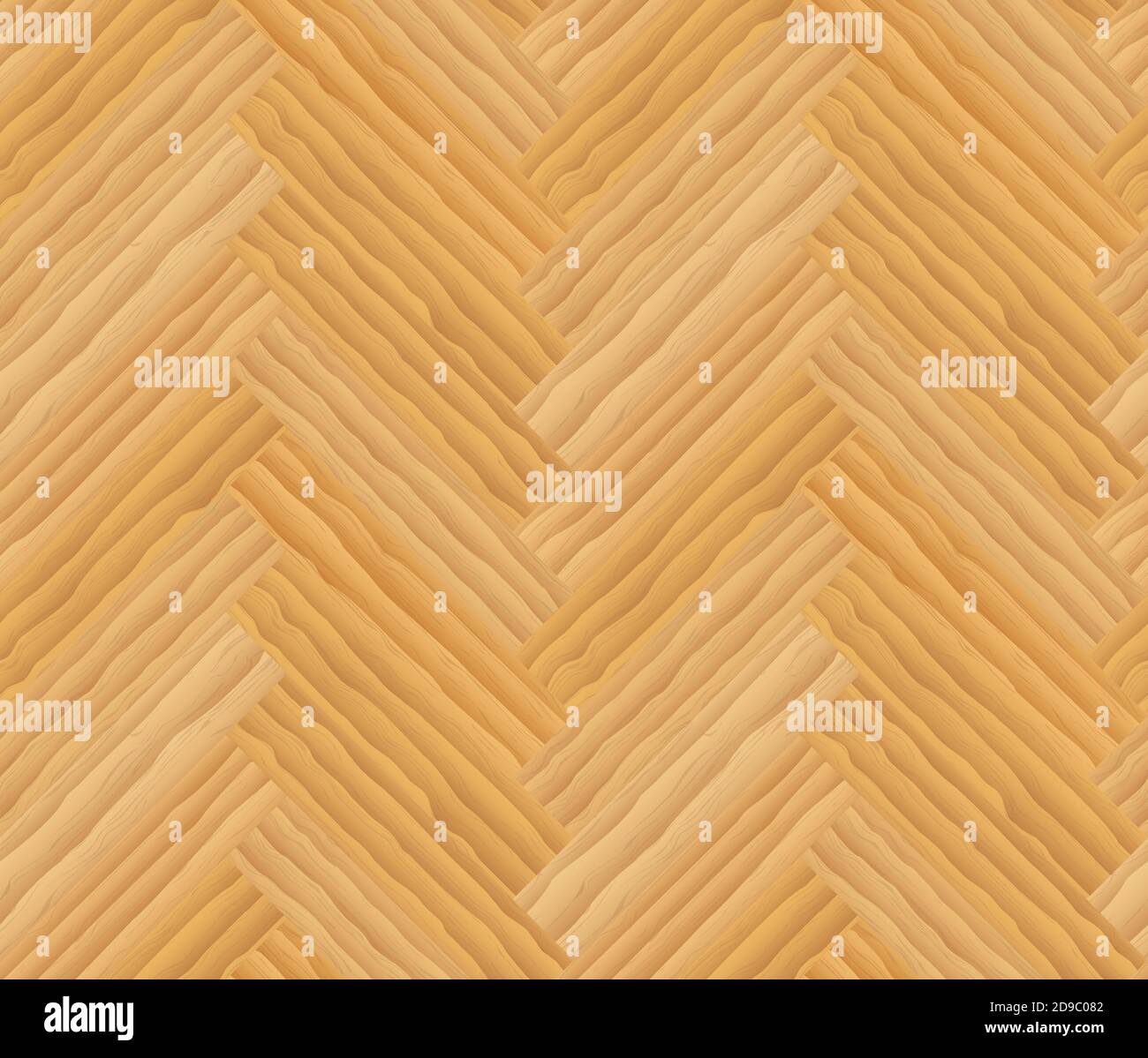 Motivo parquet a spina di pesce, illustrazione vettoriale di un tipico pavimento in legno. Sfondo di texture del materiale senza giunture Illustrazione Vettoriale