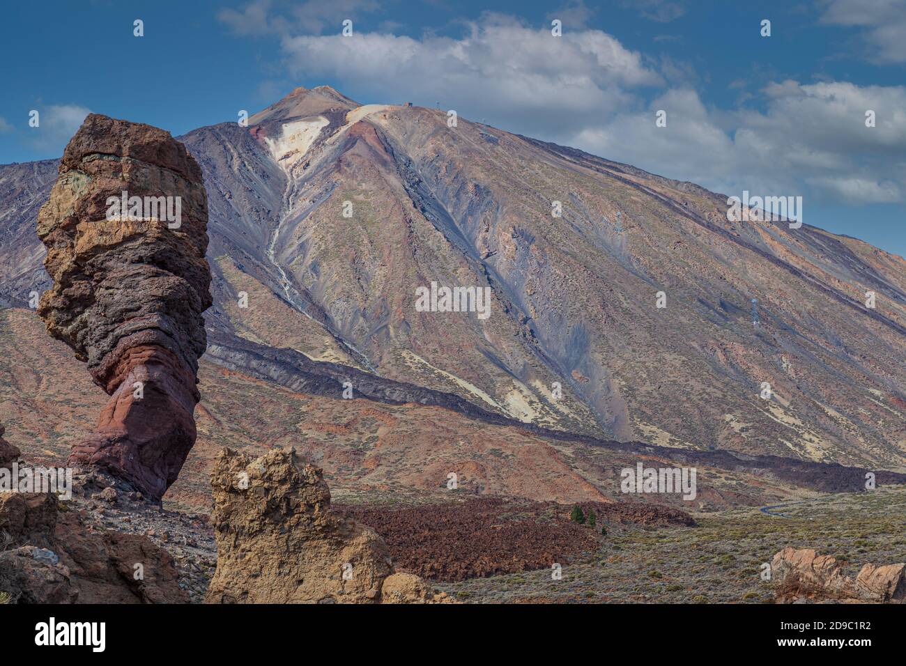 Los Roques de Garcia Cinchado formazione rocciosa all'interno del Parco Nazionale del Teide nel comune di la Orotava, tenerife spagna monte teide Foto Stock