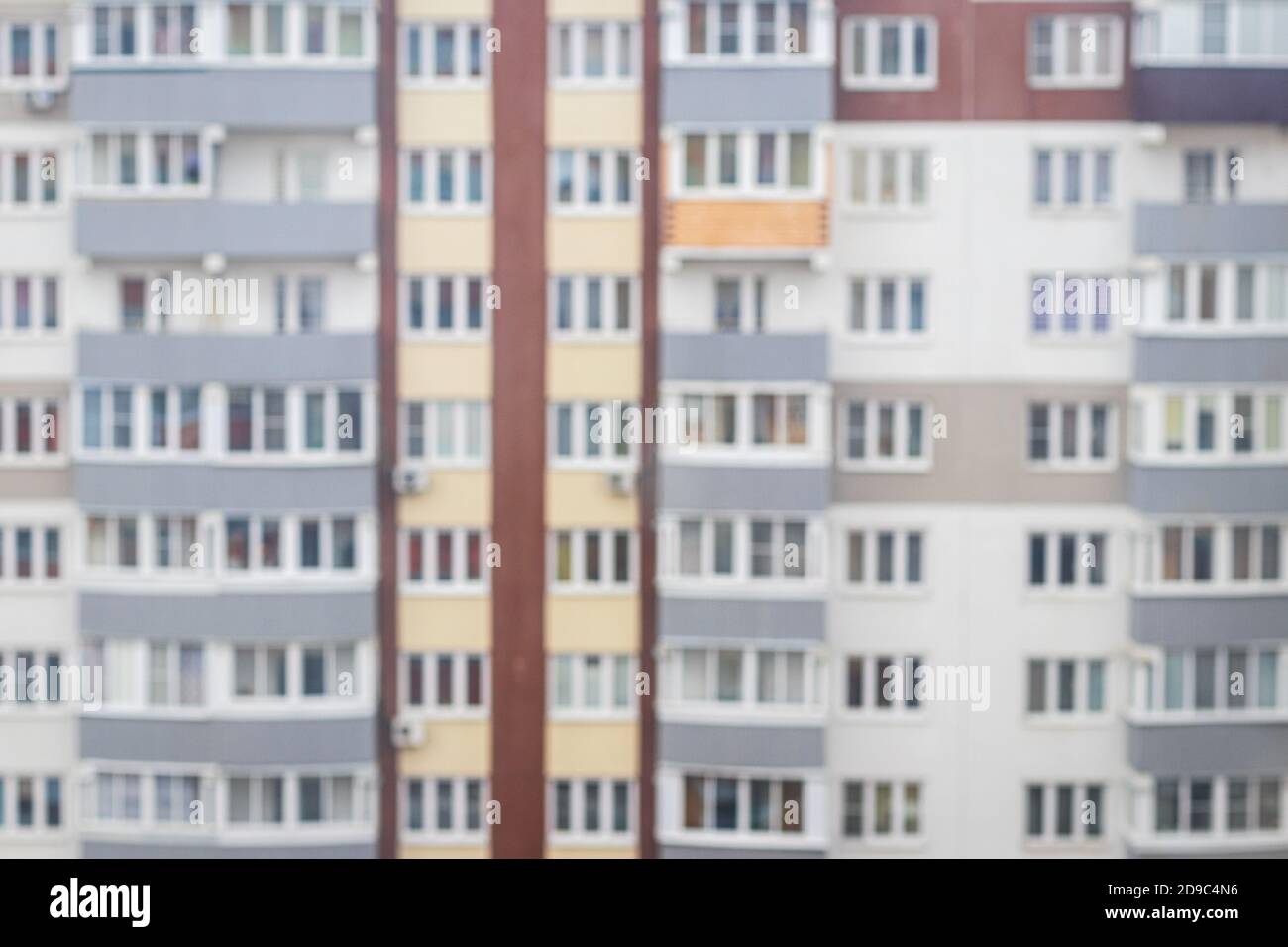 Foto blured del frammento di un edificio residenziale. Foto Stock