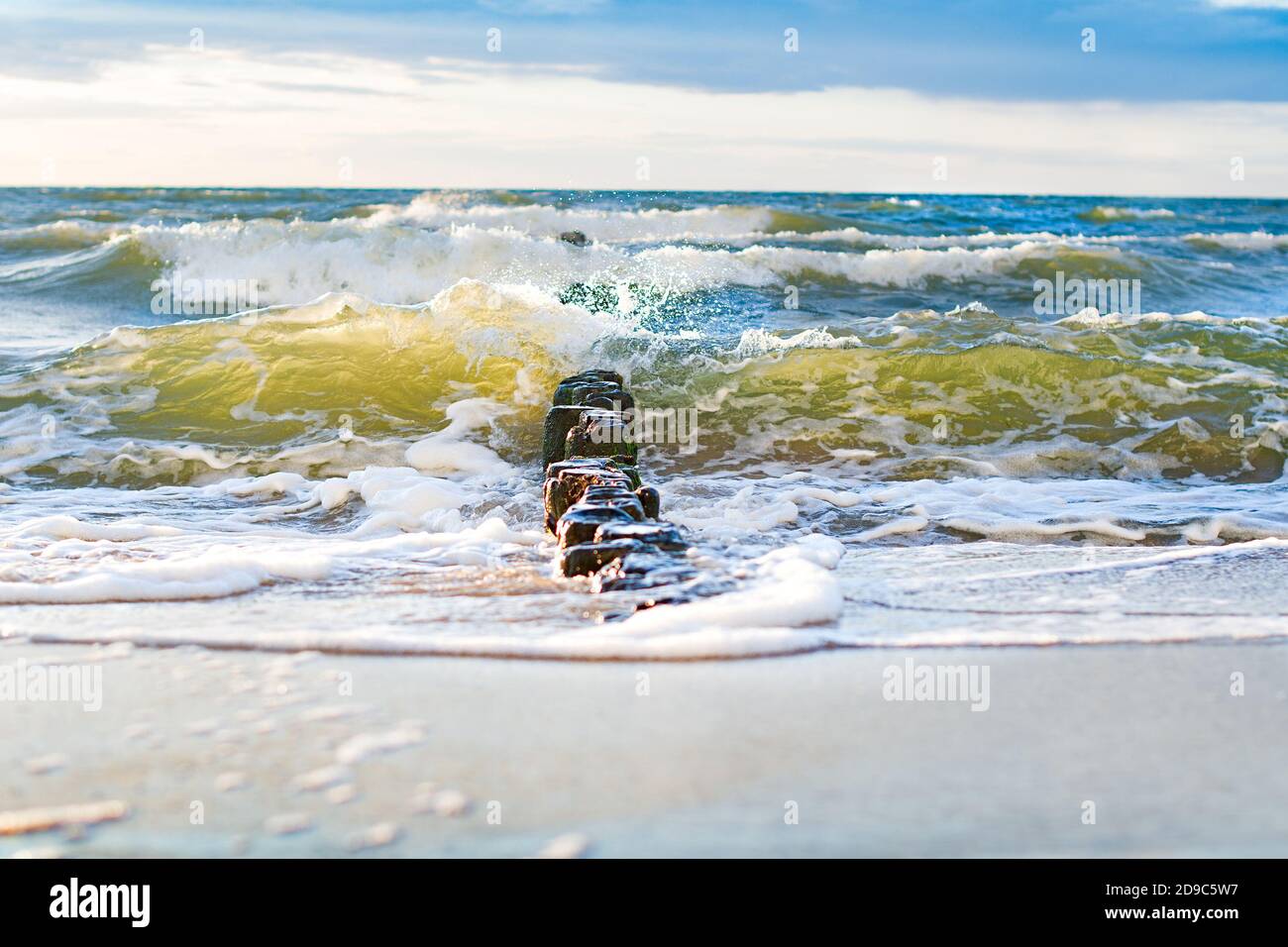 Paesaggio marino, Mar Baltico a Rewal. Polonia Foto Stock