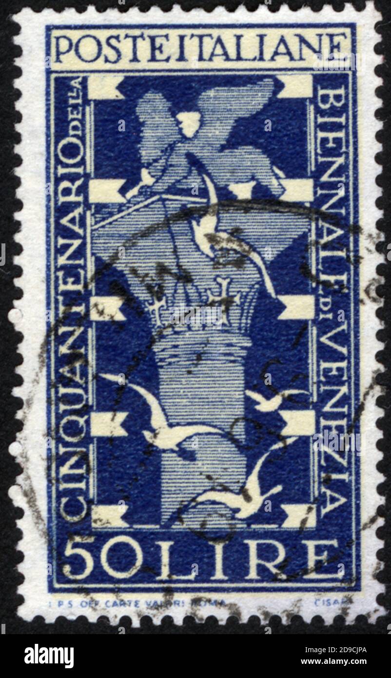 Francobolli dell'Italia. Timbro stampato in Italia. Timbro stampato dall'Italia. Foto Stock