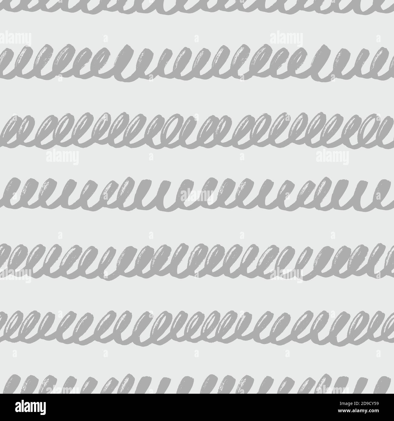 Linee ondulate disegnate a mano vettoriali motivo senza giunture. Illustrazione Vettoriale