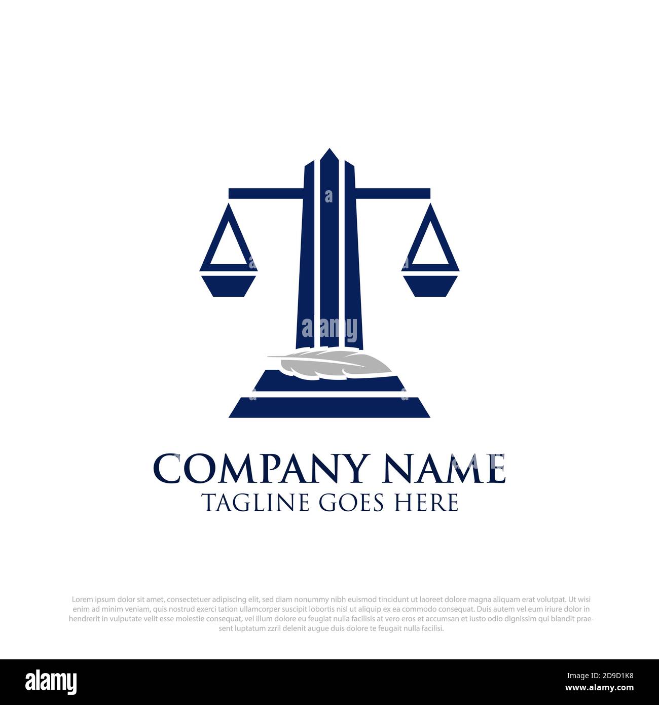 Le illustrazioni vettoriali del logo del consulente legale professionale possono usare per il vostro marchio, identità di branding o marchio commerciale Illustrazione Vettoriale