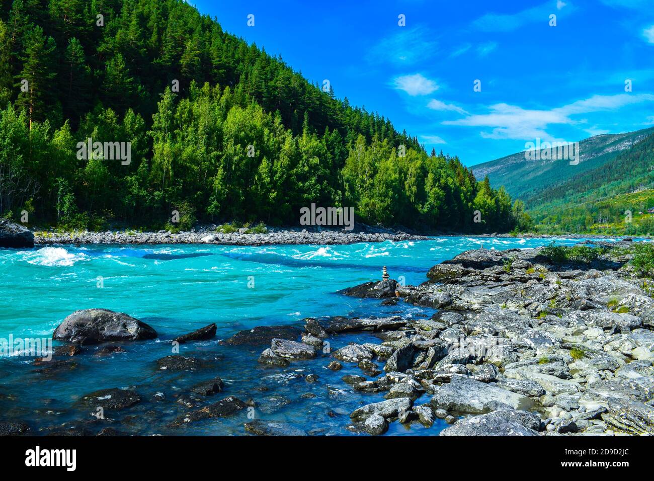 Paesaggio Foto del fiume Sjoa Foto Stock