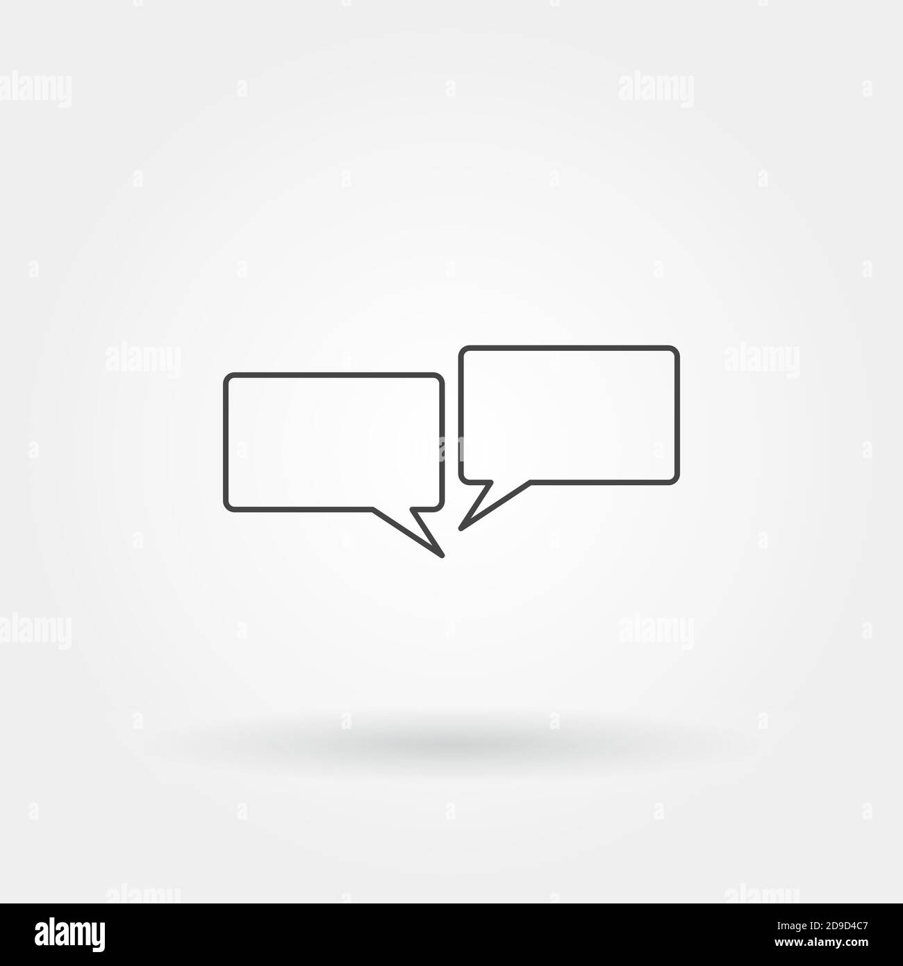 discussione singola icona isolata con linea moderna o stile di contorno vettore Illustrazione Vettoriale