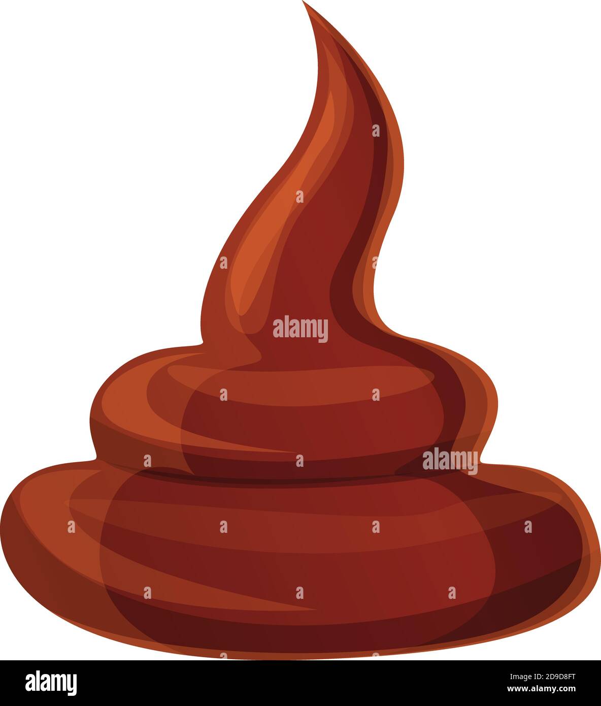 Icona della pasta di cioccolato allo zucchero. Cartone animato di pasta di cioccolato zucchero icona vettore per web design isolato su sfondo bianco Illustrazione Vettoriale