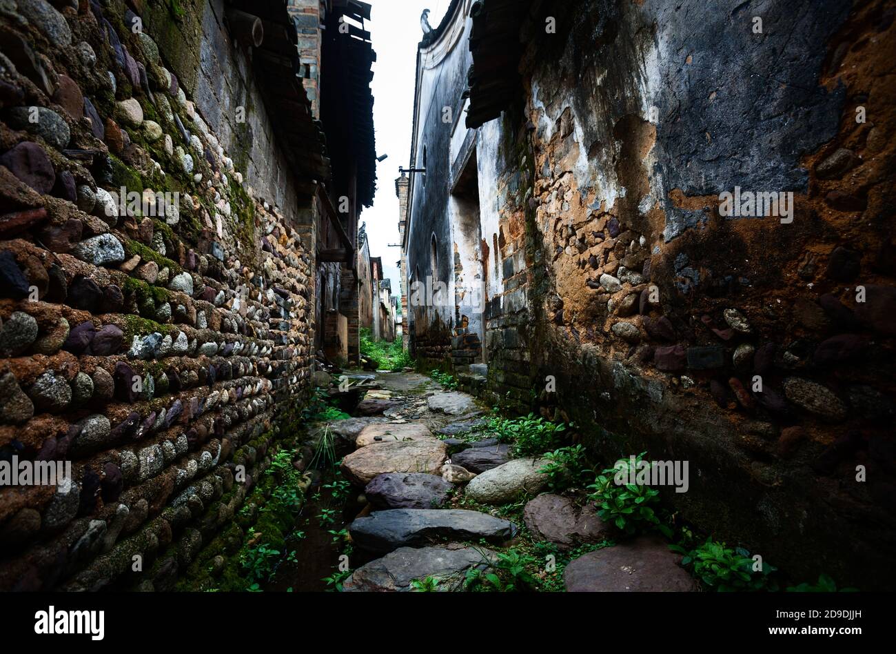Guangxi guilin Tang Jiatun irrigazione Contea di Yang Foto Stock