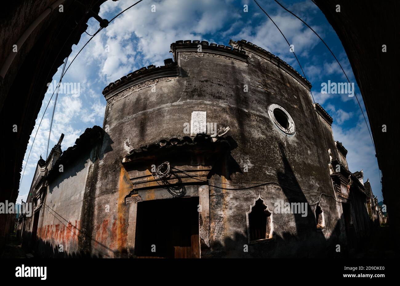 Guangxi guilin Tang Jiatun irrigazione Contea di Yang Foto Stock