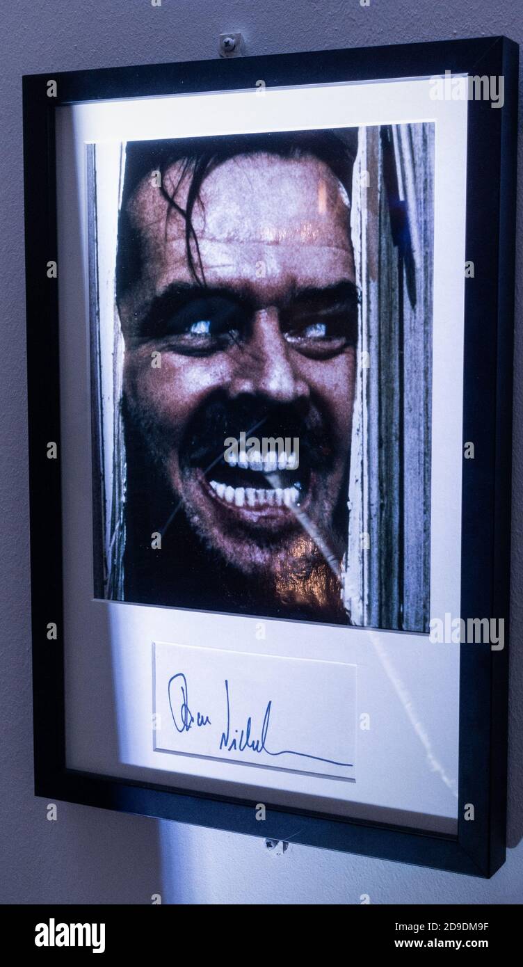 L'attore Jack Nicholson in The Shining. Foto Stock