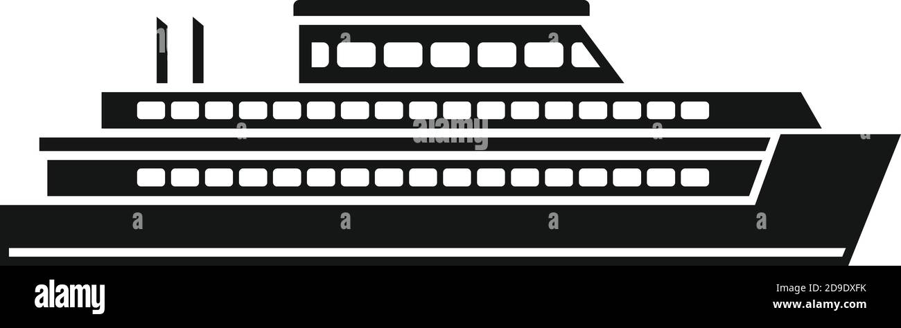 Icona crociera, stile semplice Illustrazione Vettoriale