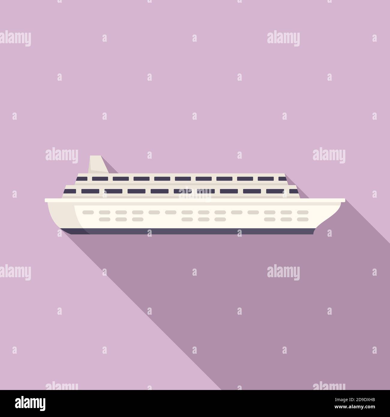 Icona Ocean Liner, stile piatto Illustrazione Vettoriale