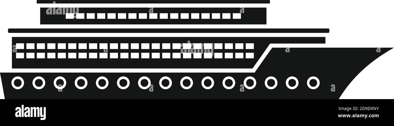 Icona di crociera di vacanza, stile semplice Illustrazione Vettoriale