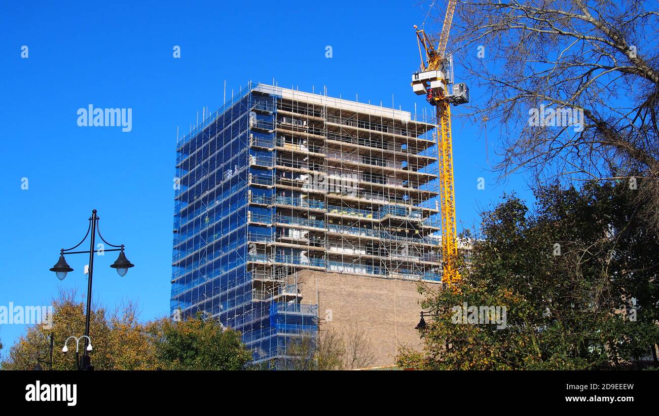 Nuovi appartamenti in costruzione a Staines Upon Thames Surrey UK Foto Stock