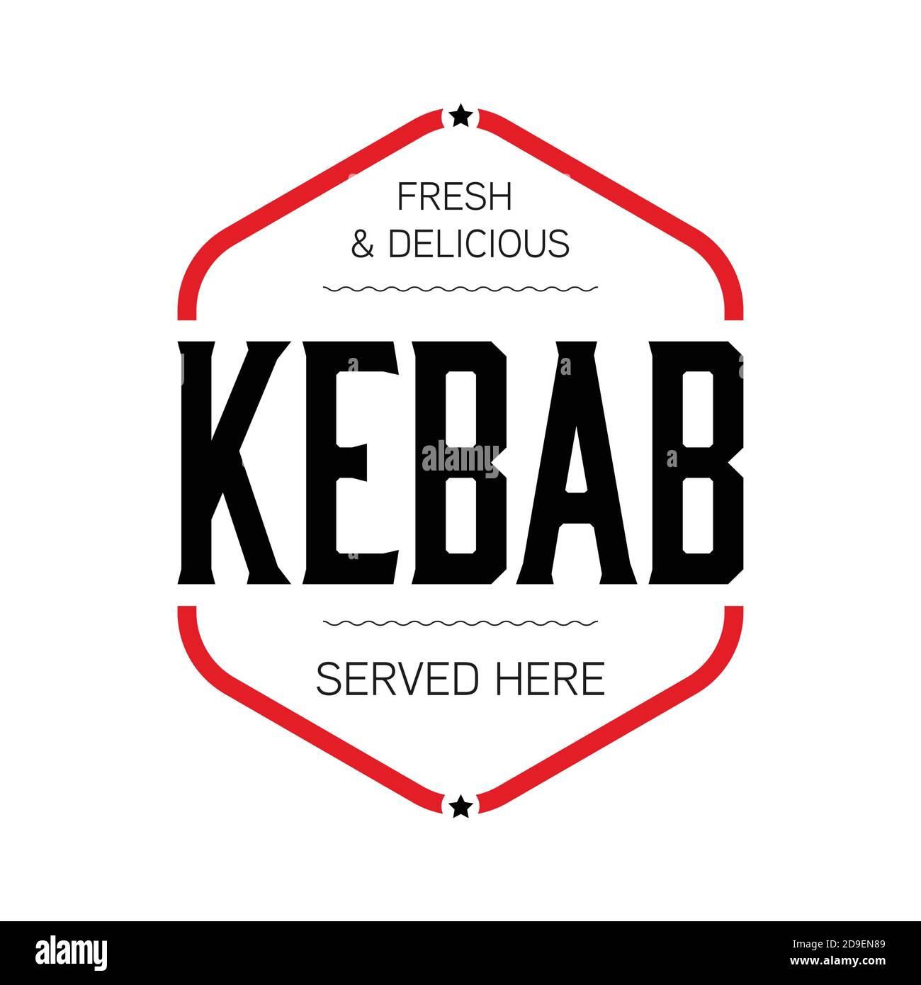 Fresco segno Kebab vintage Illustrazione Vettoriale