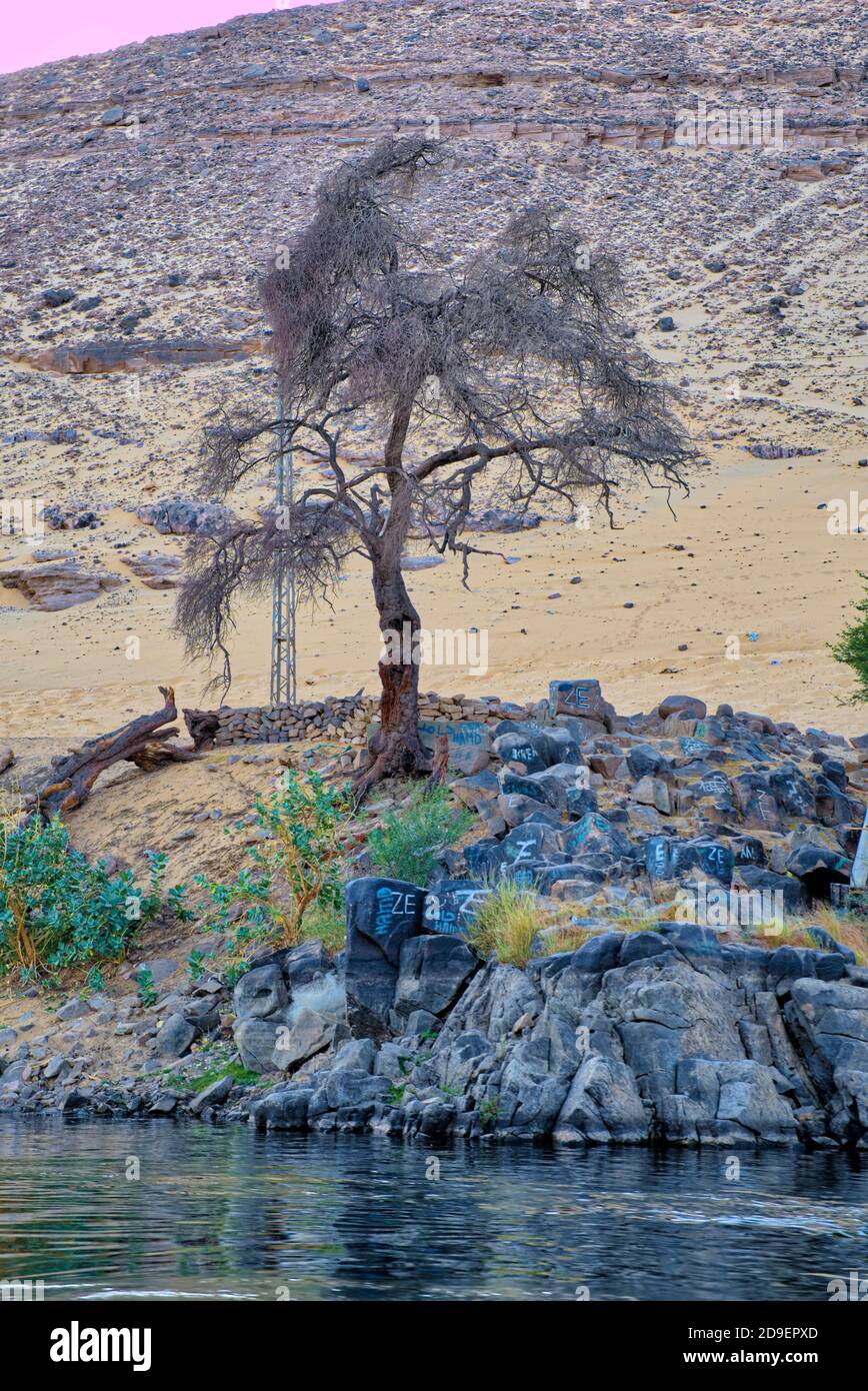 Preso @villaggio di Nubian, Assuan, Egitto Foto Stock