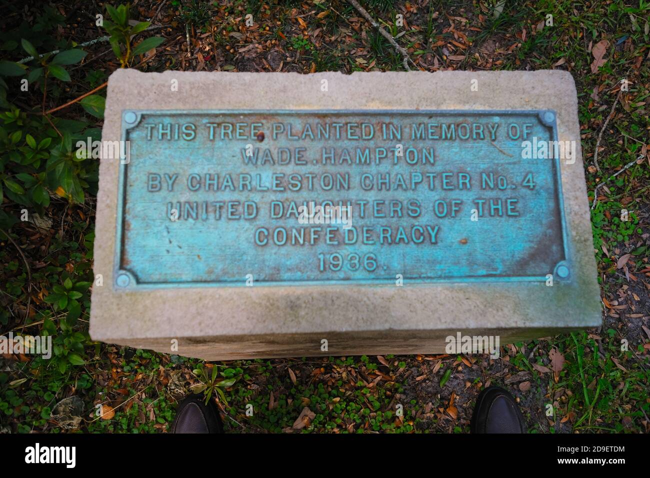 Statura di Danimarca Vesey e storici Marker che si sono bagnati alla guerra civile americana. Foto Stock