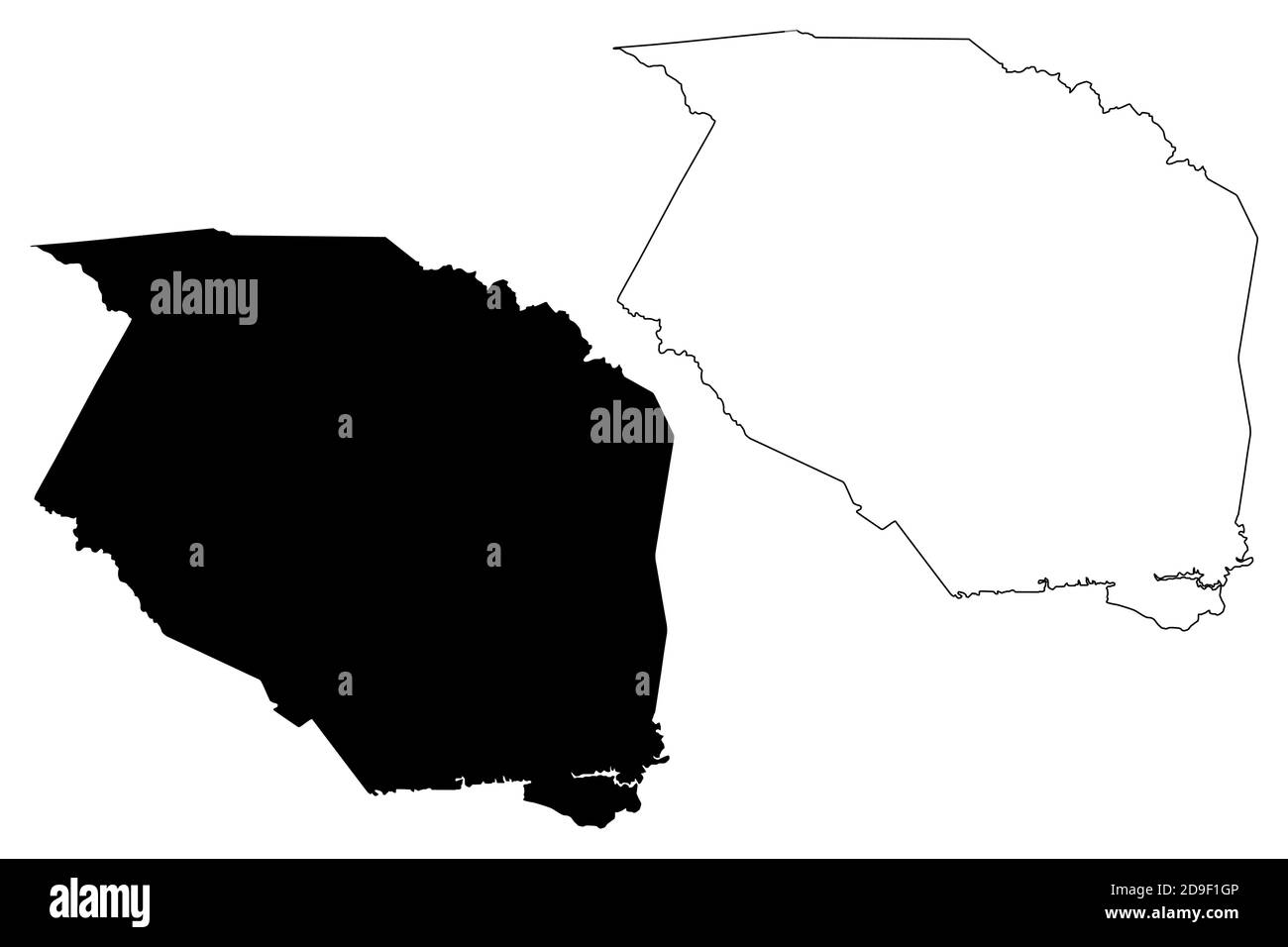Caldwell County, North Carolina state (Stati Uniti, Stati Uniti d'America, Stati Uniti, Stati Uniti, Stati Uniti) mappa vettoriale, schizzo scrimolo mappa Caldwell Illustrazione Vettoriale
