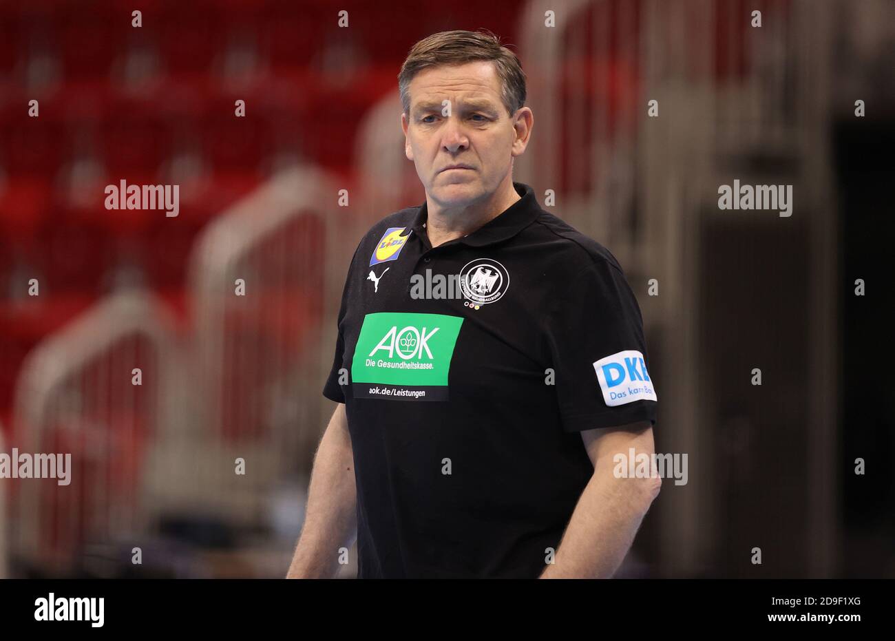 Primo: 05.11.2020 Pallamano: EHF Euro Qualification Germania. - Bosnia-Erzegovina DHB allenatore federale Alfred Gislason, | utilizzo in tutto il mondo Foto Stock