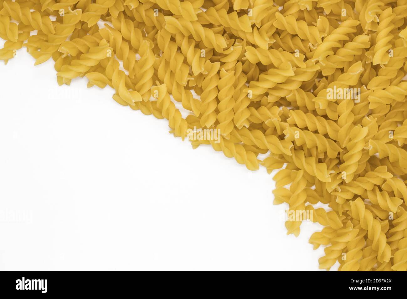 Gustoso fondo di pasta Fusilli. Strutture alimentari sane Foto Stock