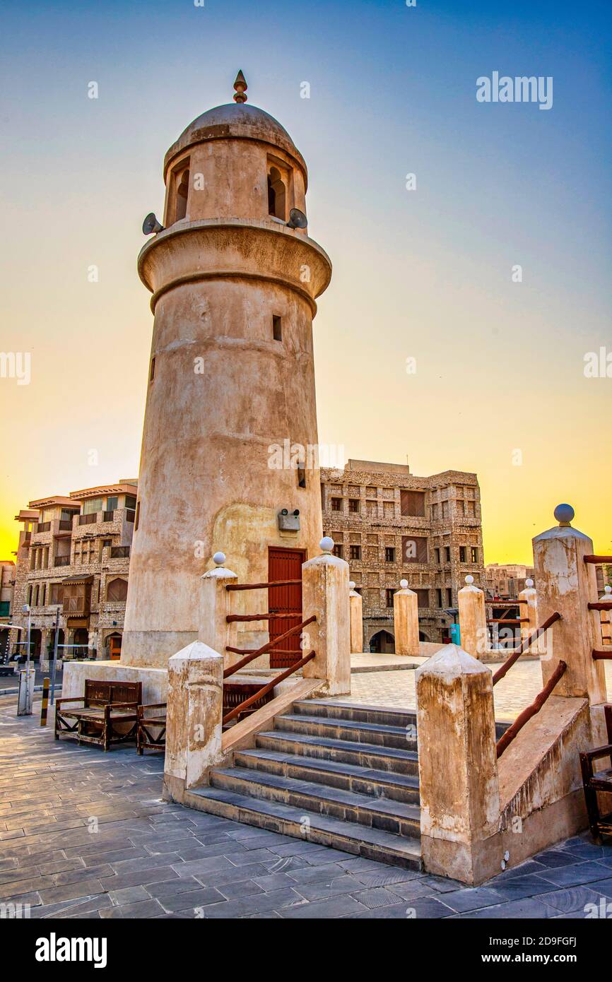 Kathon è una città dell'Qatar di 59km, situata nel Qatar, nello stato federato dell'Uttttttttttttar. Il souq è noto per la vendita di indumenti tradizionali, spezie, han Foto Stock