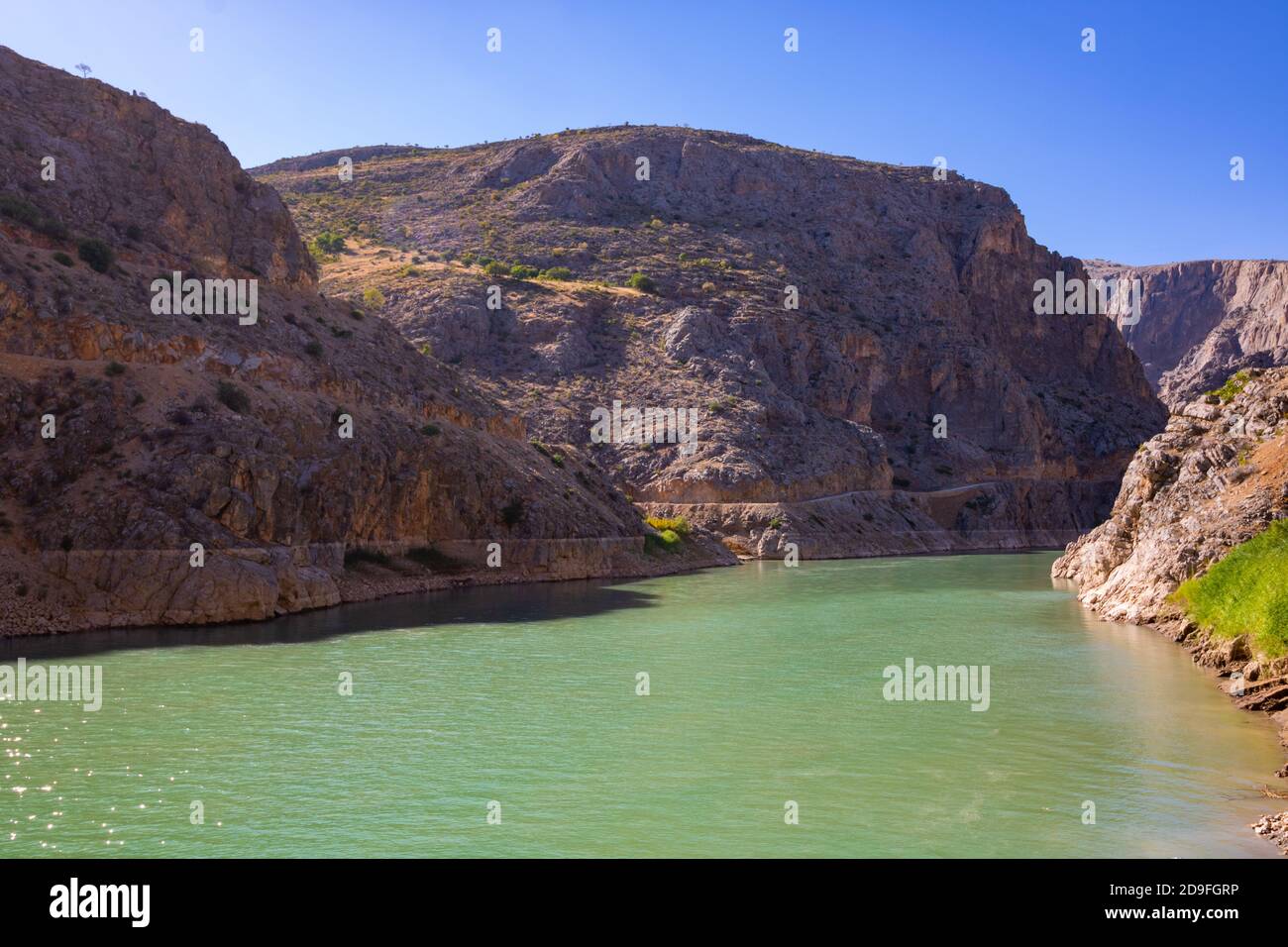 Il canyon di Karanlik (scuro) e il fiume Eufrate a Kemaliye Erzincan Turchia Foto Stock