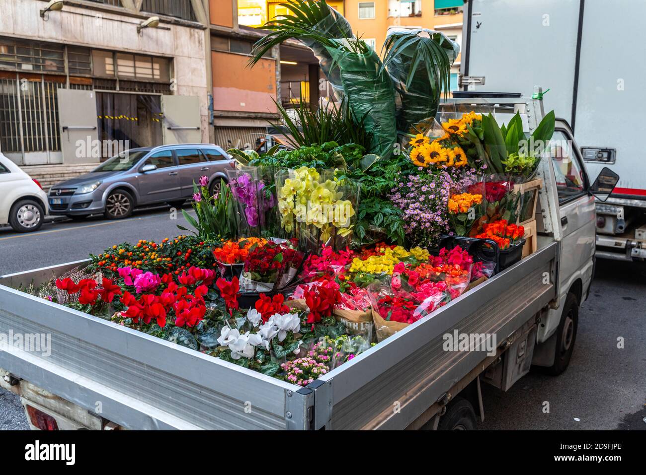 Mercato dei fiori a Roma. Roma, Lazio, Italia, Europa Foto Stock