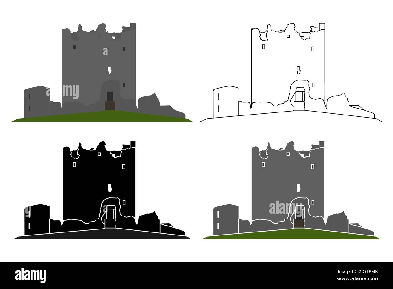 Il castello di Threave in Scozia Illustrazione Vettoriale