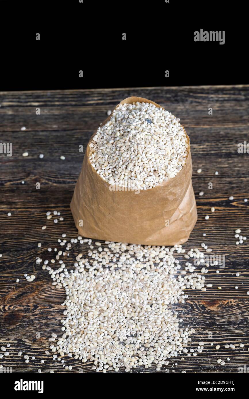 grano di orzo, grano essiccato grezzo Foto Stock