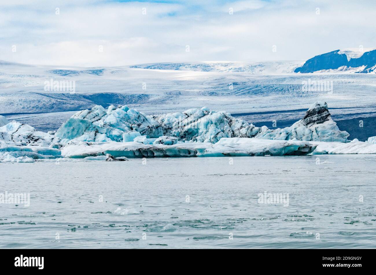 I ghiacciai si fondono in Islanda a causa del riscaldamento globale e del cambiamento climatico. Foto di Liz Roll Foto Stock