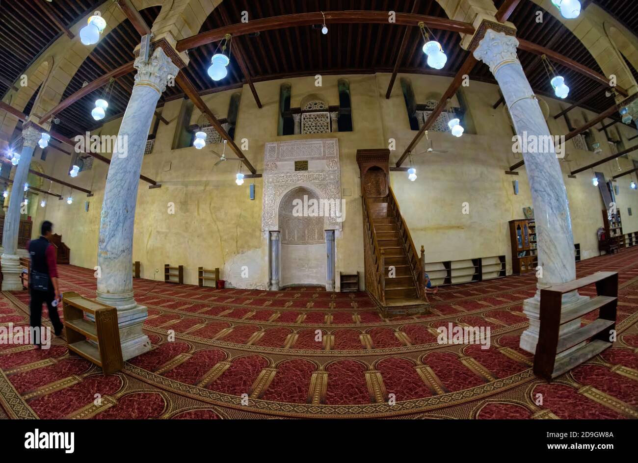 A causa di un'estesa ricostruzione nel corso dei secoli, nulla dell'edificio originale rimane, ma la Moschea ricostruita è un punto di riferimento importante, e può Foto Stock