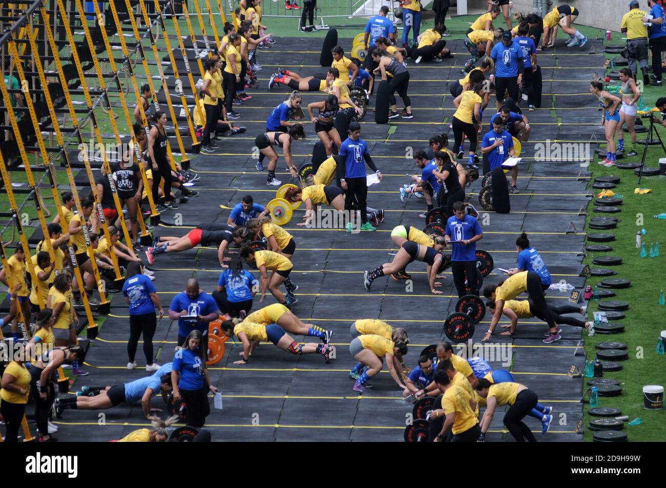 Rio de Janeiro, Brasile, 17 giugno 2018. Iron WOD Crossfit Championship, allo stadio Maracanã nella città di Rio de Janeiro. Foto Stock